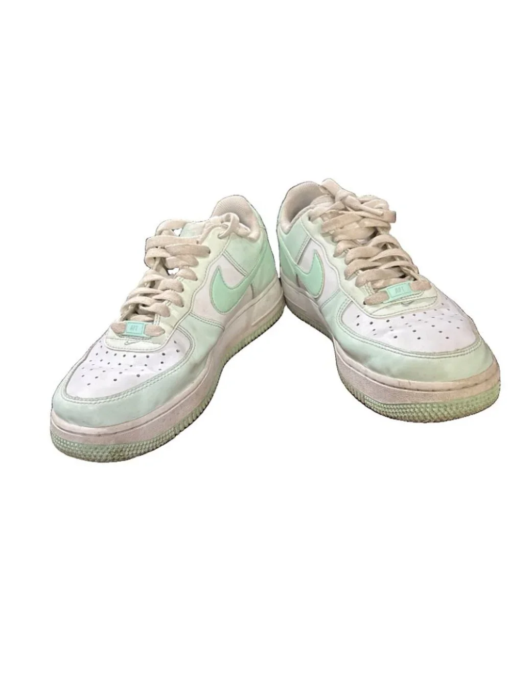 Nike Air Force 1 Low Mint Green Foam White Leather Mens 8/Women’s 9.5 Sneakers